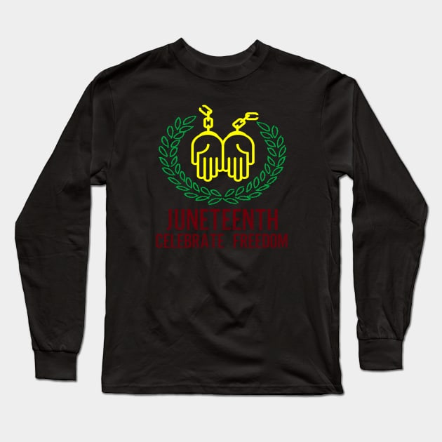 juneteenth celebrate freedom Long Sleeve T-Shirt by birdy line